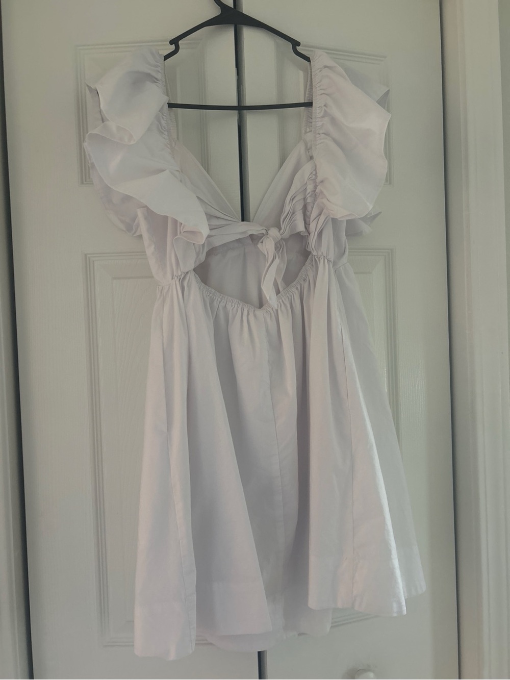 Source Unknown White Ruffle Strap Mini Dress - Picture 2 of 2